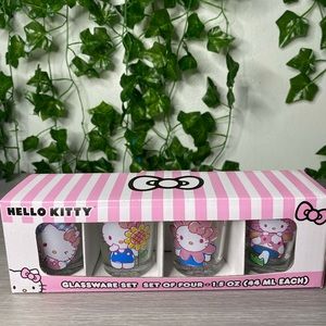 Sanrio Hello Kitty Summer Glassware Set Of 4 Shot Cups